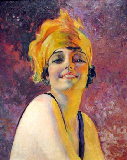 Oscar Pereira da Silva Young Woman with a Turban